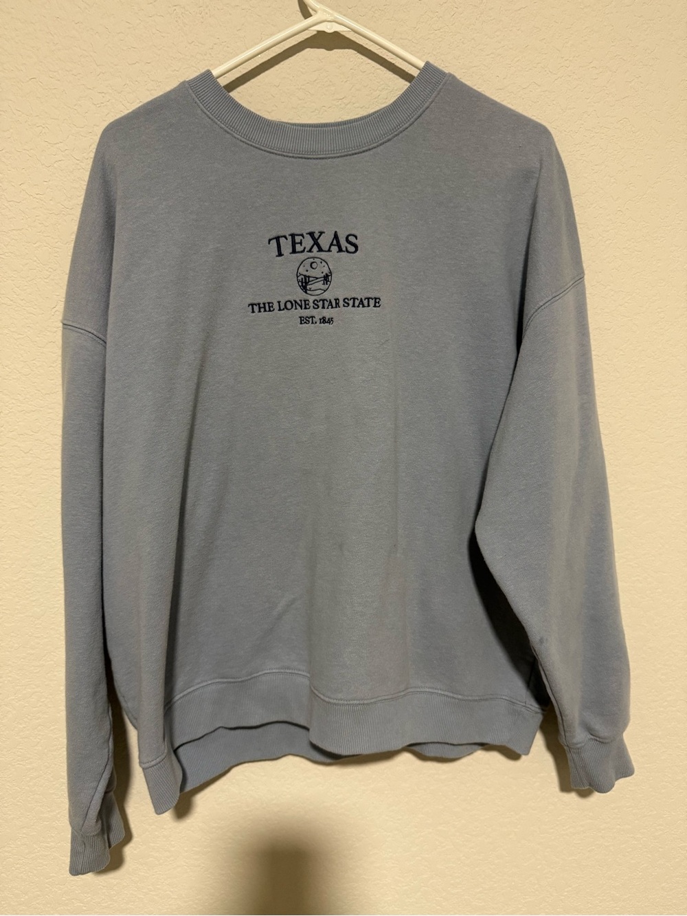 State of Mind Light Gray Texas Crewneck Sweatshirt